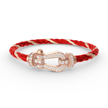 [Renovia Jewelry]FORCE LARGE HORSESHOE FULL DIAMOND BRACELET ROSE GOLD