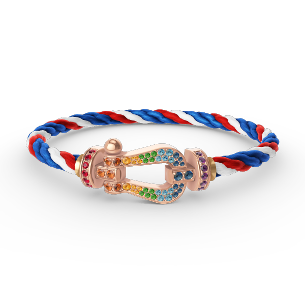 [Renovia Jewelry]FORCE LARGE HORSESHOE  COLORED DIAMOND BRACELET ROSE GOLD