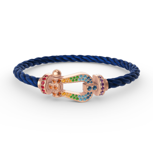 [Renovia Jewelry]FORCE LARGE HORSESHOE  COLORED DIAMOND BRACELET ROSE GOLD