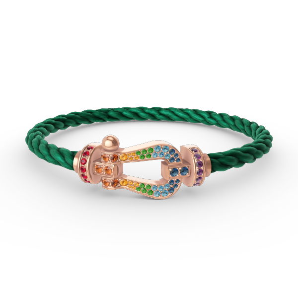 [Renovia Jewelry]FORCE LARGE HORSESHOE  COLORED DIAMOND BRACELET ROSE GOLD
