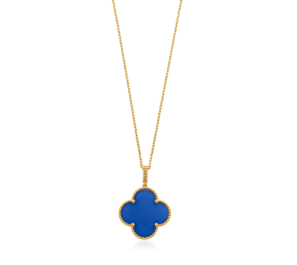 [Renovia Jewelry]CLOVER 25MM NECKLACE TURQUOISE ROSE GOLD