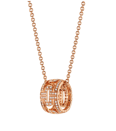 [Renovia Jewelry]PARENTESI NECKLACE PINK GOLD DIAMOND