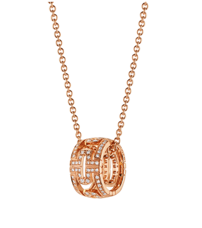 [Renovia Jewelry]PARENTESI NECKLACE PINK GOLD DIAMOND