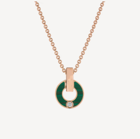 [Renovia Jewelry]GARI NECKLACE PINK GOLD MALACHITE
