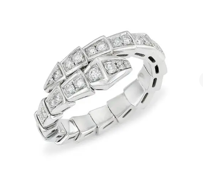 [Renovia Jewelry]SERPENTI RING SILVER DIAMOND PAVED 4MM