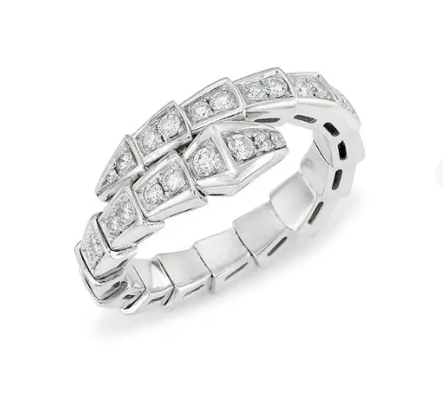 [Renovia Jewelry]SERPENTI RING SILVER DIAMOND PAVED 4MM