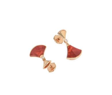 [Renovia Jewelry]DREAM Carnelian PINK GOLD EARRINGS