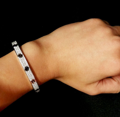 [Renovia Jewelry]LOVE BRACELET 6.1MM DIAMOND-PAVED CERAMIC