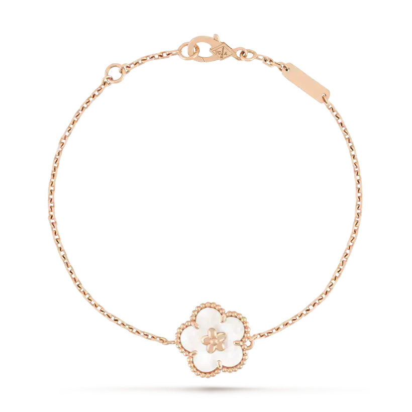 [Renovia Jewelry]LUCKY WHITE MOP PLUM BLOSSOM  BRACELET