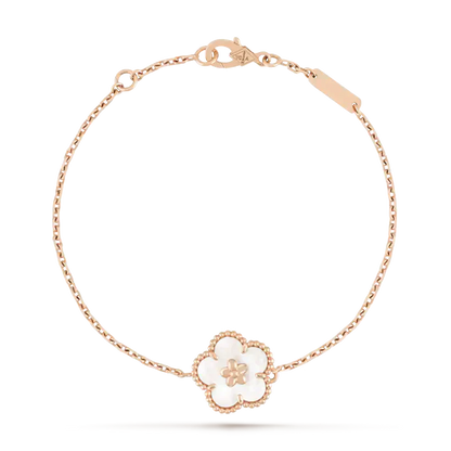 [Renovia Jewelry]LUCKY WHITE MOP PLUM BLOSSOM  BRACELET