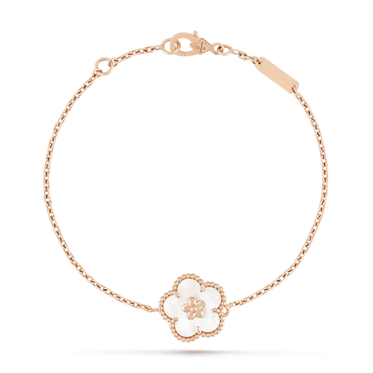 [Renovia Jewelry]LUCKY WHITE MOP PLUM BLOSSOM  BRACELET