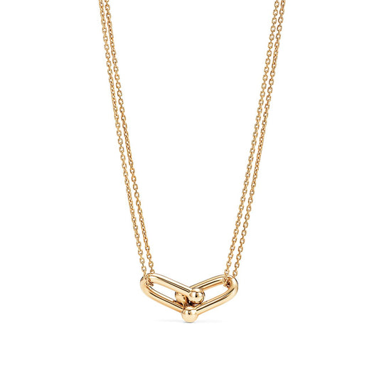 [Renovia Jewelry]HARDWEAR GOLD DOUBLE LINK NECKLACE