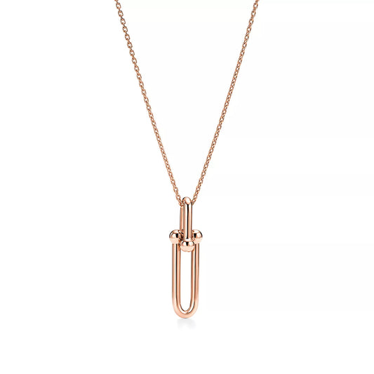 [Renovia Jewelry]HARDWEAR DROP DOUBLE LINK PEDANT NECKLACE