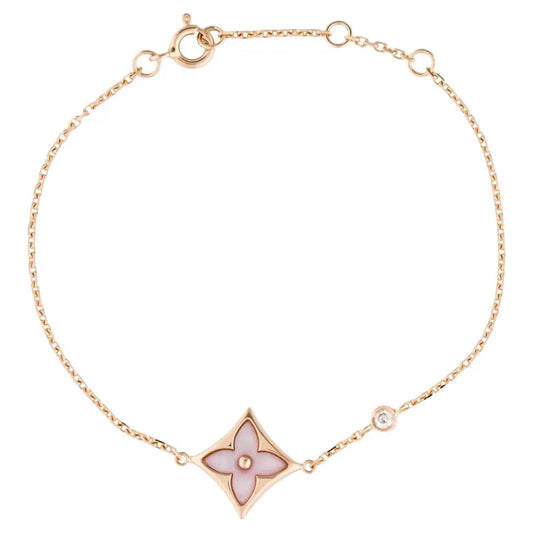 [Renovia Jewelry]STAR 1 DIAMOND PINK GOLD BRACELET