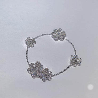[Renovia Jewelry]FRIVOLE SILVER 5 FLOWERS BRACELET