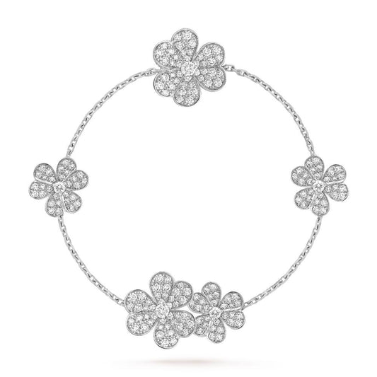 [Renovia Jewelry]FRIVOLE SILVER 5 FLOWERS BRACELET