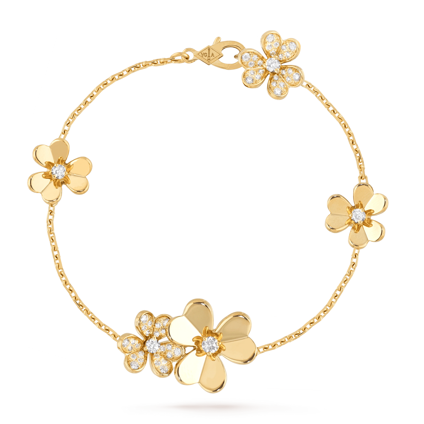 [Renovia Jewelry]FRIVOLE GOLD 5 FLOWERS BRACELET