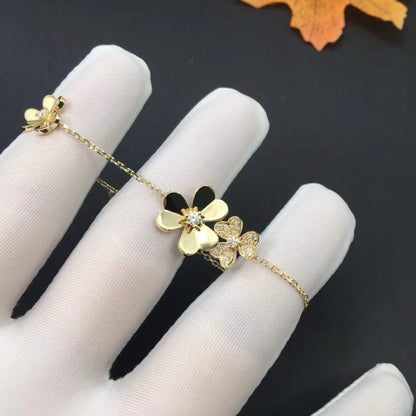 [Renovia Jewelry]FRIVOLE GOLD 5 FLOWERS BRACELET