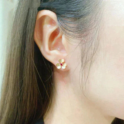 [Renovia Jewelry]FRIVOLE  FLOWER PINK EARRINGS