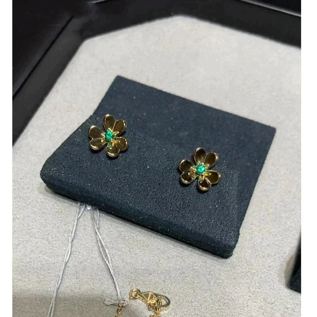 [Renovia Jewelry]FRIVOLE  FLOWER MALACHITE EARRINGS