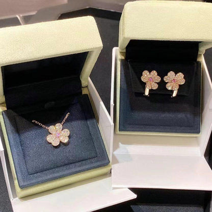 [Renovia Jewelry]FRIVOLE ROSE GOLD FLOWER DIAMOND NECKLACE