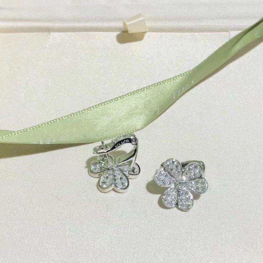 [Renovia Jewelry]FRIVOLE SILVER FLOWER DIAMOND EARRINGS