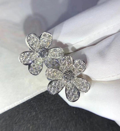 [Renovia Jewelry]FRIVOLE SILVER FLOWER DIAMOND EARRINGS