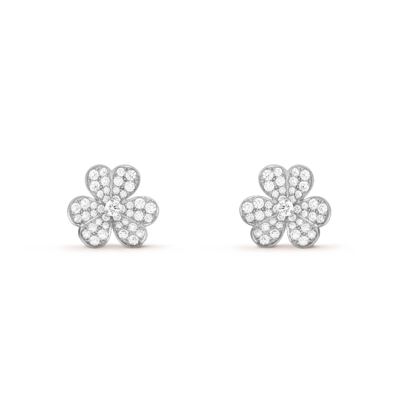 [Renovia Jewelry]FRIVOLE SILVER FLOWER DIAMOND EARRINGS