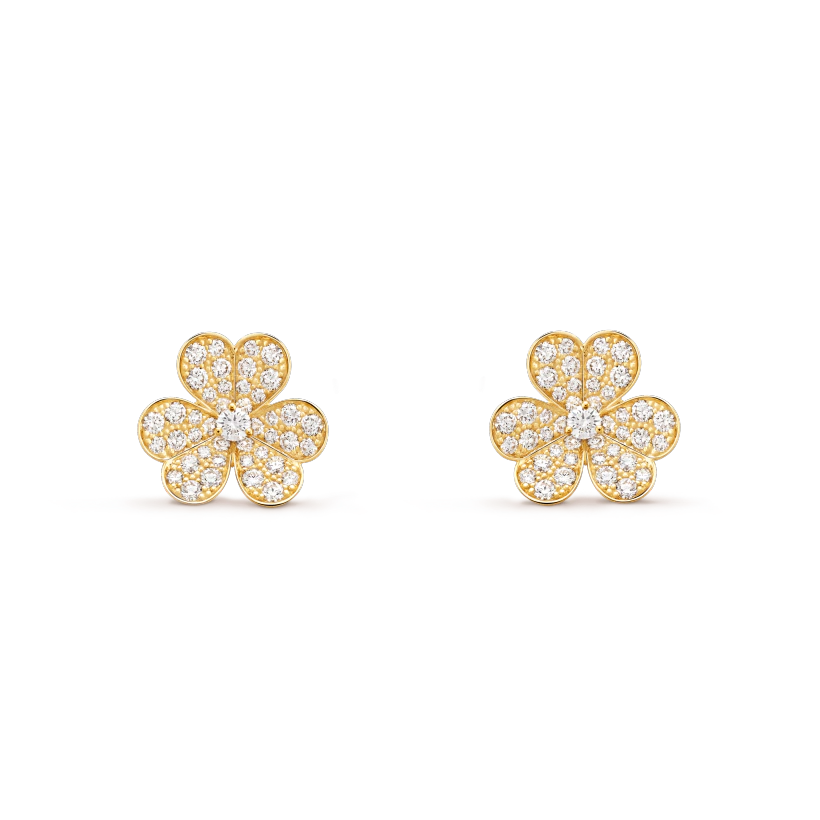 [Renovia Jewelry]FRIVOLE GOLD FLOWER DIAMOND EARRINGS