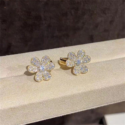 [Renovia Jewelry]FRIVOLE GOLD FLOWER DIAMOND EARRINGS