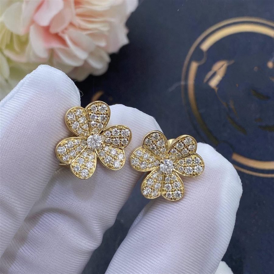 [Renovia Jewelry]FRIVOLE GOLD FLOWER DIAMOND EARRINGS