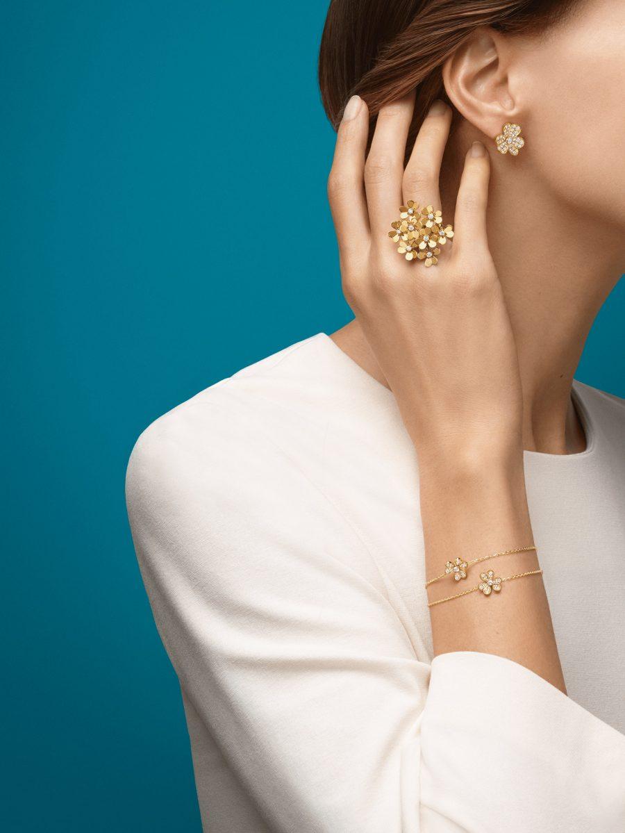 [Renovia Jewelry]FRIVOLE GOLD FLOWER DIAMOND EARRINGS