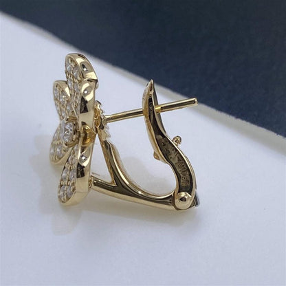 [Renovia Jewelry]FRIVOLE GOLD FLOWER DIAMOND EARRINGS