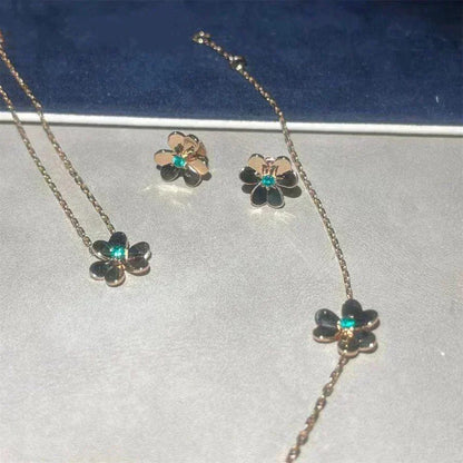 [Renovia Jewelry]FRIVOLE  FLOWER MALACHITE EARRINGS