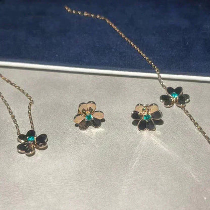 [Renovia Jewelry]FRIVOLE  FLOWER MALACHITE EARRINGS