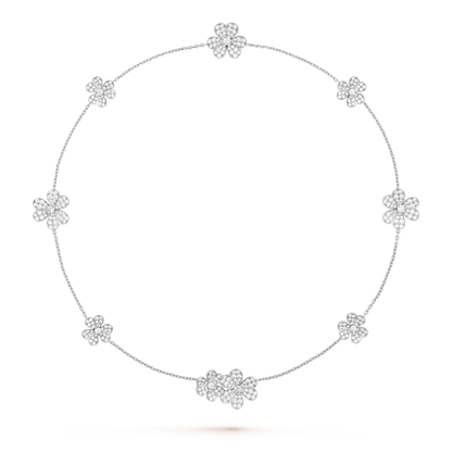 [Renovia Jewelry]FRIVOLE SILVER 9 FLOWERS NECKLACE