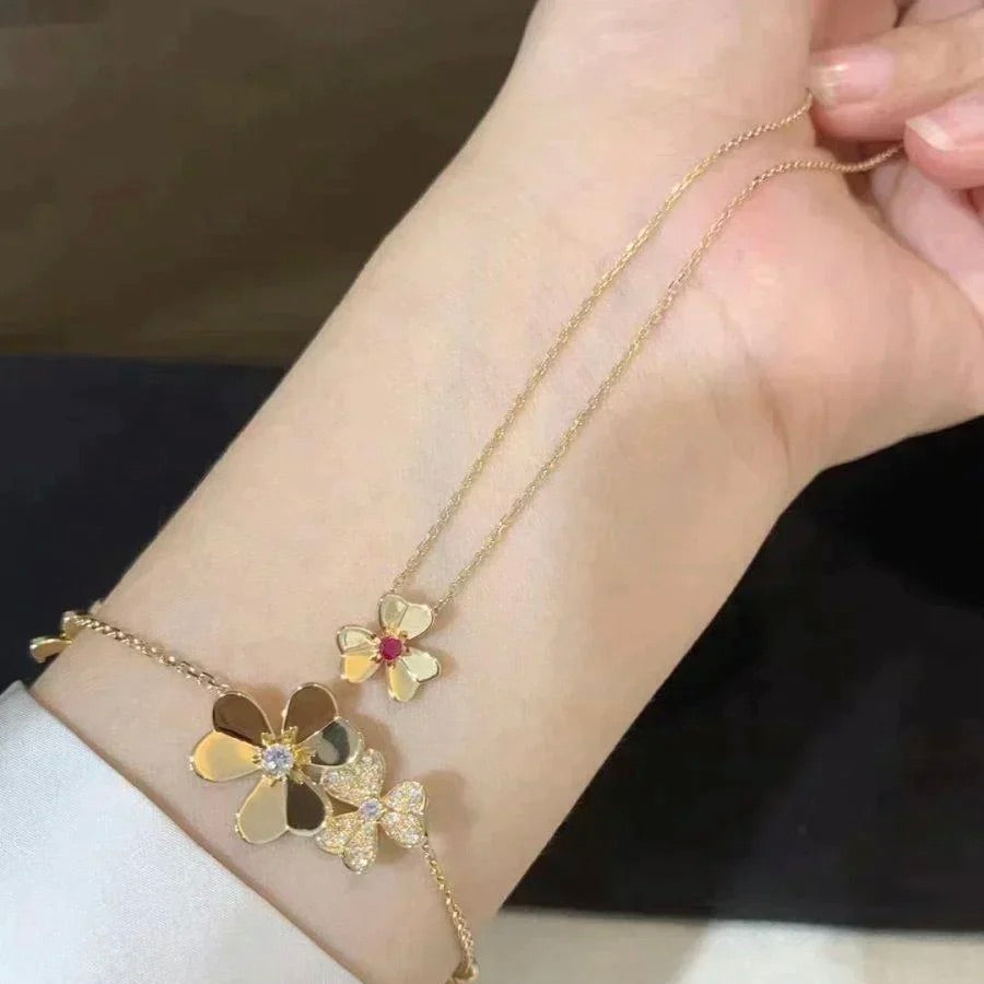 [Renovia Jewelry]FRIVOLE GOLD FLOWER NECKLACE
