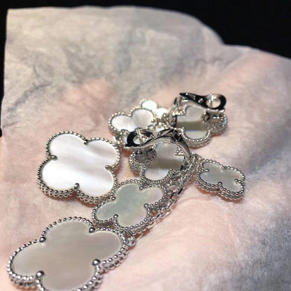[Renovia Jewelry]CLOVER EARRINGS WHITE MOP 4 MOTIFS SILVER