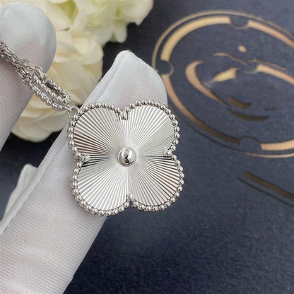 [Renovia Jewelry]CLOVER 25MM SILVER BIG CLOVER NECKLACE