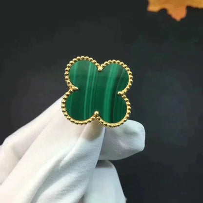 [Renovia Jewelry]CLOVER MALACHITE RING