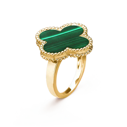 [Renovia Jewelry]CLOVER MALACHITE RING