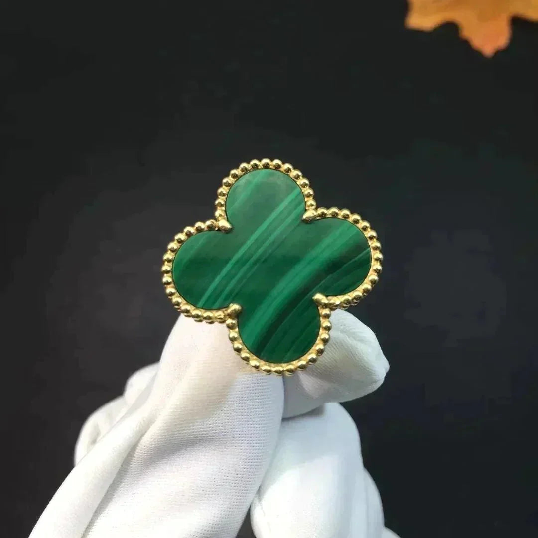 [Renovia Jewelry]CLOVER MALACHITE RING