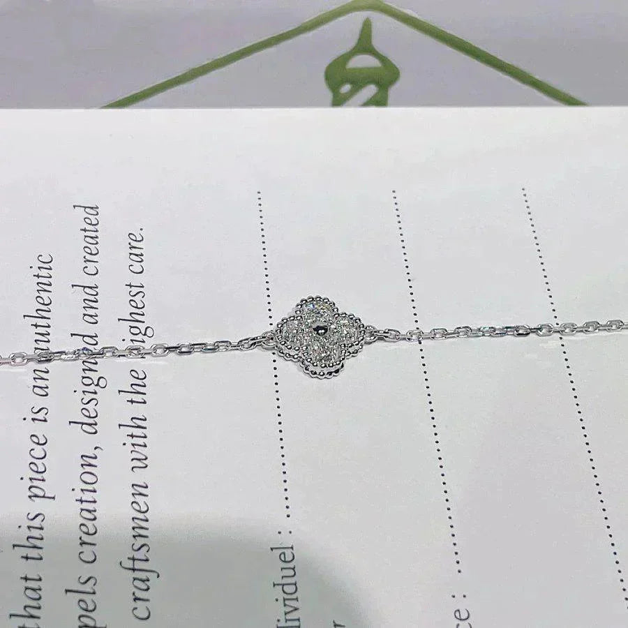 [Renovia Jewelry]CLOVER  SINGLE FLOWER BRACELET SILVER