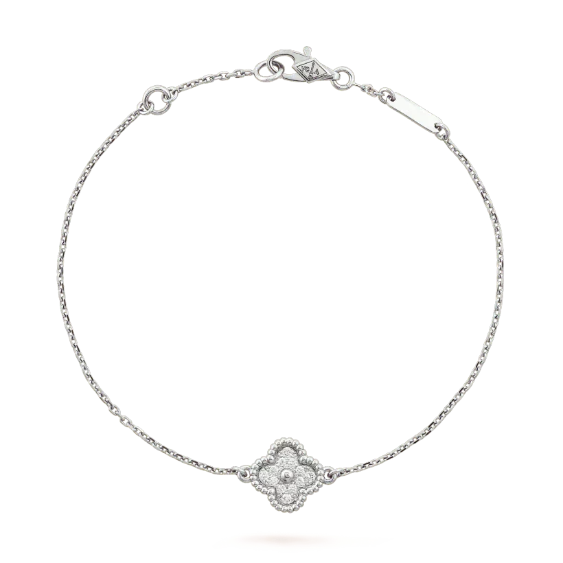 [Renovia Jewelry]CLOVER  SINGLE FLOWER BRACELET SILVER