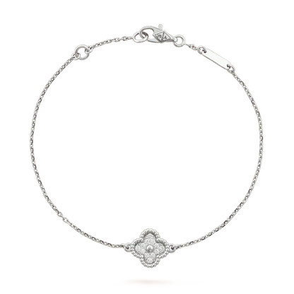 [Renovia Jewelry]CLOVER  SINGLE FLOWER BRACELET SILVER