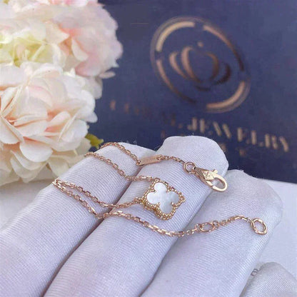 [Renovia Jewelry]CLOVER WHITE MOP SINGLE FLOWER BRACELET
