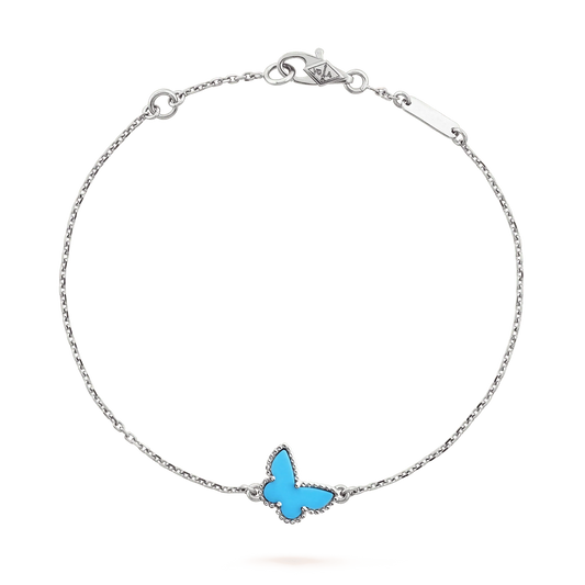 [Renovia Jewelry]BUTTERFLY TURQUOISE BUTTERFLY BRACELET SILVER