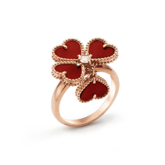[Renovia Jewelry]SWEET CLOVER CARNELIAN RING