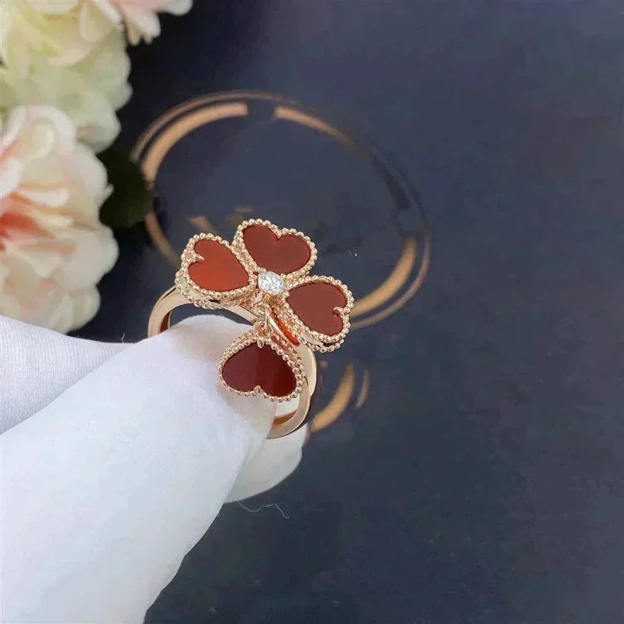 [Renovia Jewelry]SWEET CLOVER CARNELIAN RING