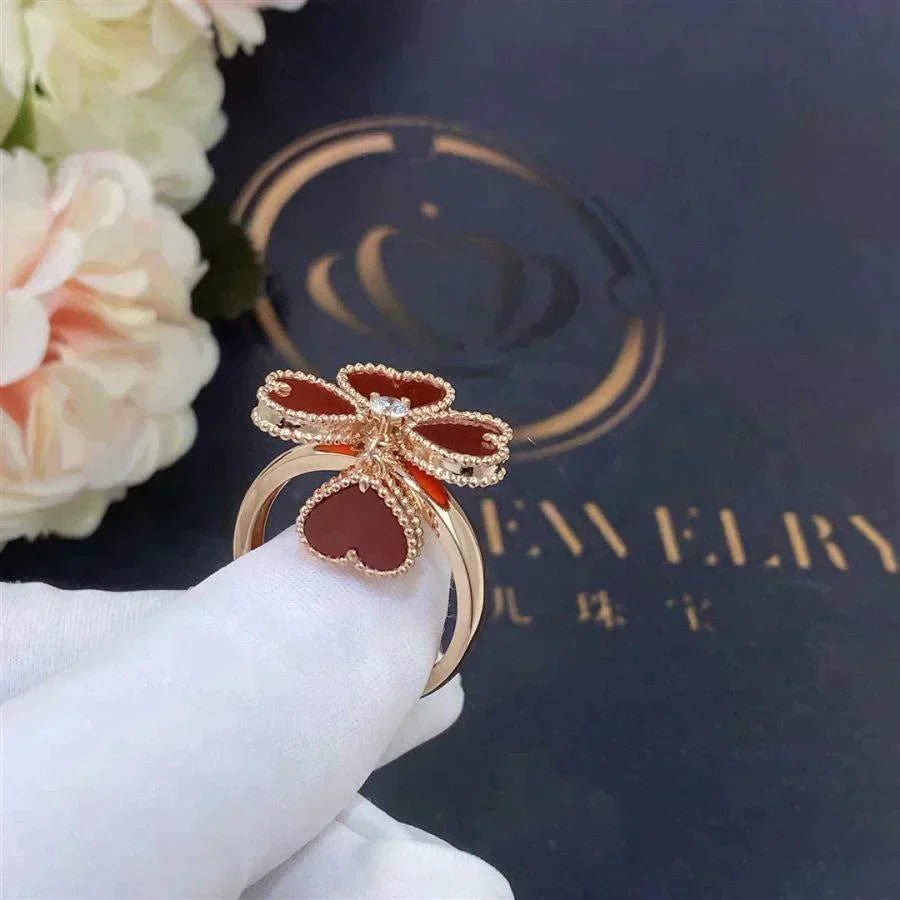 [Renovia Jewelry]SWEET CLOVER CARNELIAN RING